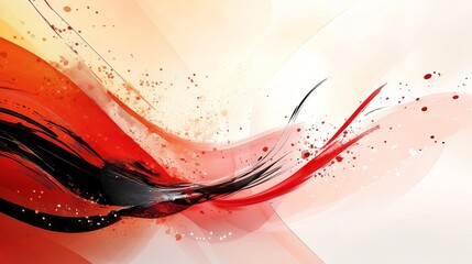 Aufkleber - Dynamic fluid art composition with gradient colors and energetic brushstrokes