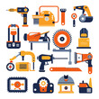 © pixora - Collection of Various Construction and Technology Tools Illustration