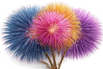 Poster - Vibrant decorative flowers in various colors arranged beautifully for festive occasions