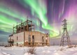 © Man888 - Abandoned Power Station, Aurora Borealis, Geomagnetic Storm, Night Photography