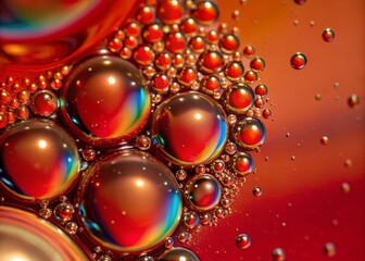 Aufkleber - Abstract Colorful Oil Bubbles Background with Bokeh Effect - Stock Photo