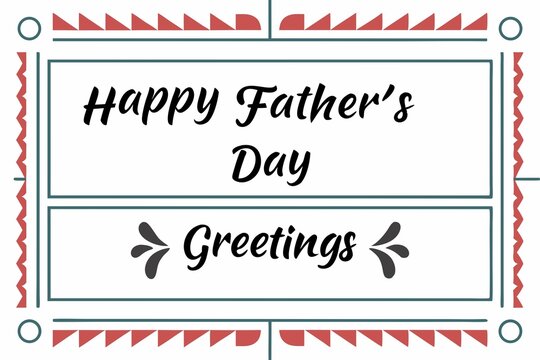 A collection of Happy Father's Day greetings with a white background, handwritten evenly 