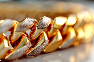 Aufkleber - High-quality gold chain with intricate design highlights luxury craftsmanship and style