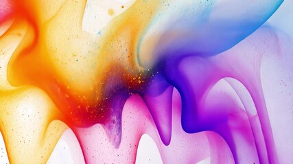 Poster - abstract color fusion: a vibrant, abstract composition featuring an interplay of liquid colors, crea