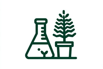 Aufkleber - Experimenting with plant growth in a laboratory setting using scientific equipment and healthy flora