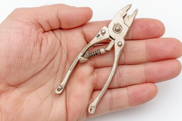 Poster - Vintage tool held in a hand represents craftsmanship and utility in personal projects or repairs