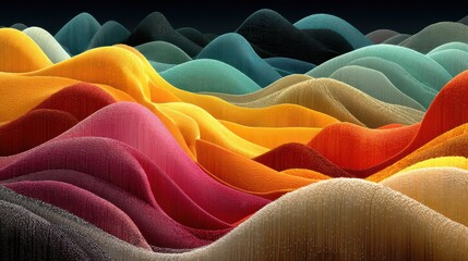 Aufkleber - abstract background with wavy shape 3d rendering illustration