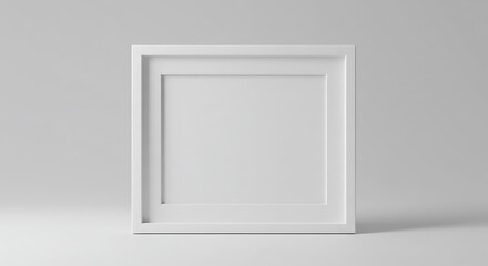 Poster - Blank white picture frame, isolated object, clean studio shot, perfect for mockups and minimalist design projects
