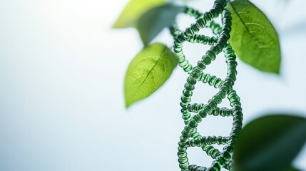 Poster - Innovative genetic structures in nature a close-up of dna in leaves botanic environment macro photography scientific concept
