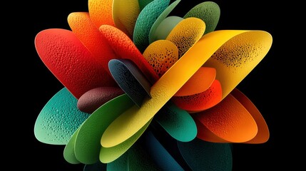 Aufkleber - abstract shape with gradient color generative ai,stock photo