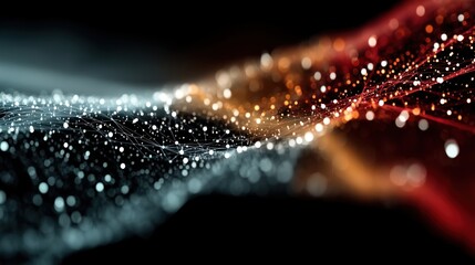 Aufkleber - abstract technology particles lines mesh background.stock image