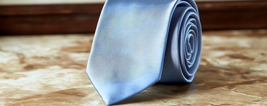 Minimalist Father's Day necktie in powder blue, cleanly designed on a warm ivory canvas
