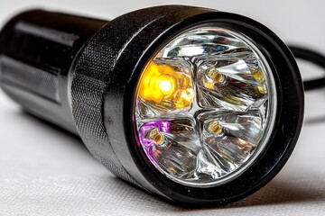 Poster - High-performance flashlight with multiple LED colors ideal for outdoor use and emergency situations