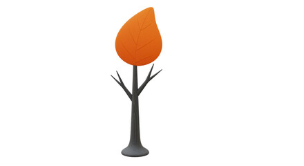isolated autumn tree