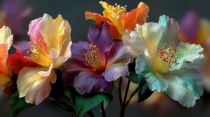 Aufkleber - beautiful flowers bouquet generative ai