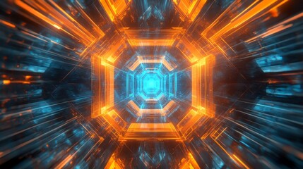  - Dynamic energy flow futuristic space digital art virtual environment abstract view motion and light concept