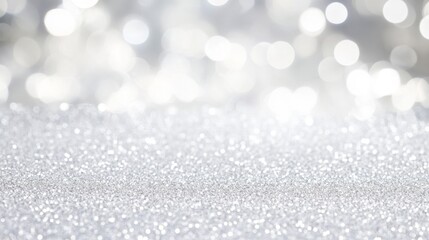 Poster - Sparkling silver glitter action studio macro photography bright environment close-up view creative concept