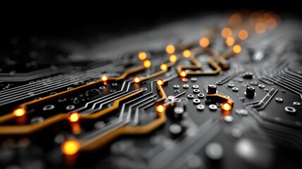Poster - circuit composed of abstract graphics science and technology background,photo stocks