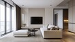 © minny - Luxury penthouse living room modern architecture urban retreat minimalist design gigapixel standard