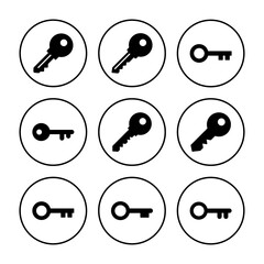 Fototapete - Key icon vector. Key vector icon. Key symbol