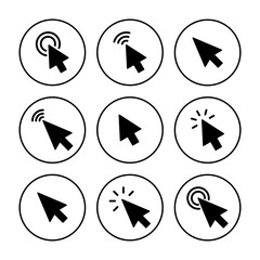 Aufkleber - Click icon vector. pointer arrow icon. cursor icon vector