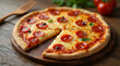 © Yuyu - Pizza slice with stretchy cheese, image created using AI