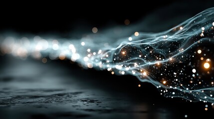 Aufkleber - futuristic data stream vector background data transfer technology cyberpunk technology.stock image