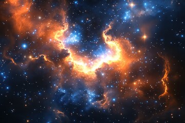 Wall Mural - Celestial nebula in space