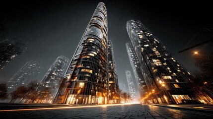 Poster - holographic technology internet virtual smart city building