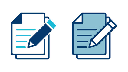 Poster - Note icon vector isolated on white background. Taking note icon vector. Edit line icon. Document write. Content writing