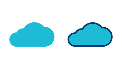 Poster - Cloud icon vector isolated on white background. cloud computing icon