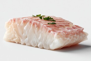 Aufkleber - Fresh fish fillet ready for preparation, showcasing clean cuts and vibrant texture