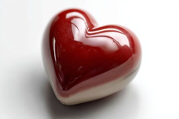 Leinwandbilder - Colorful heart sculpture representing love and affection on a clean background