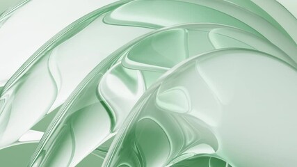 Poster - Abstract curved background of transparent glass, 3d rendering.