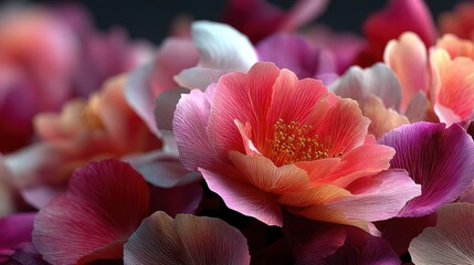 Aufkleber - rose petals close up background romantic holiday composition generative ai,stock photo