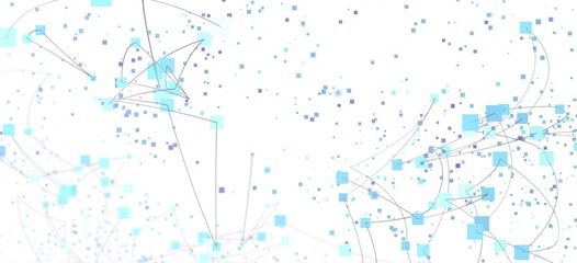 Fototapete - Stock photo of an abstract network visualization showing data flow and connections.