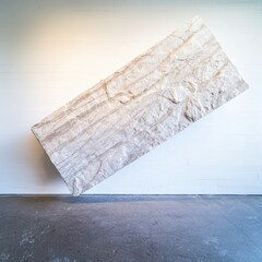 Poster - Rustic piece of wood mounted on a wall, adding natural charm and warmth to interior spaces