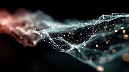 Aufkleber - technology background technology background abstract background with connecting dots and lines connection structure digital communication earth futuristic technology abstract