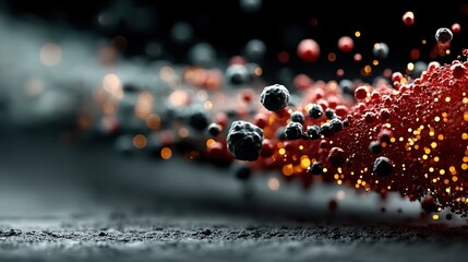 Fototapete - technology digital data abstract background data analysis and access to digital data digital cyberspace with particles and digital data network connections 3d rendering,photo stocks