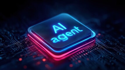 Poster - 3D neon-lit text 