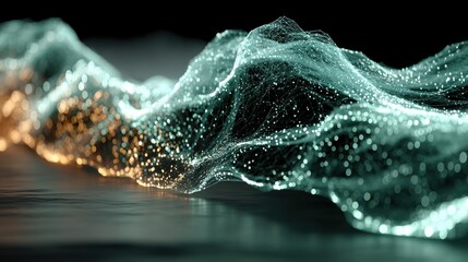 Leinwandbilder - technology style whit net glowing wave,glowing line glow wave,glow line , aqua fitness,photo stocks