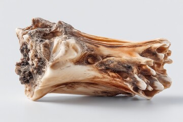 Aufkleber - Unique fossilized bone fragment discovered in coastal area showcasing intricate details and natural textures
