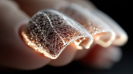 technology style whit net glowing wave,glowing line glow wave,glow line , manicure treatment at luxury spa.stock image