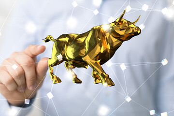 Aufkleber - stock market graph business digital