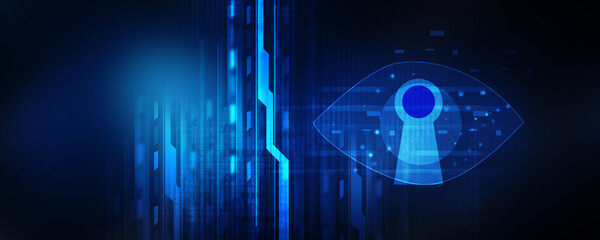 Poster - 2d illustration technology cyber security
