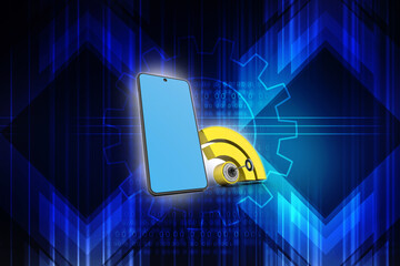Poster - 3d illustration Transmitter mobile WiFi
