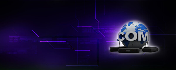 Poster - 3d rendering Transmitter WiFi network
