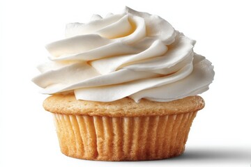 Poster - Delicious vanilla cupcake topped with smooth whipped cream perfect for dessert lovers