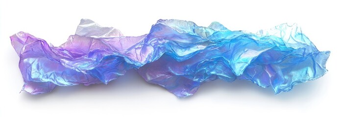 Poster - Abstract, fluid form of iridescent, translucent material