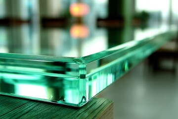 Aufkleber - Reflective glass surface showcases modern design in a contemporary setting
